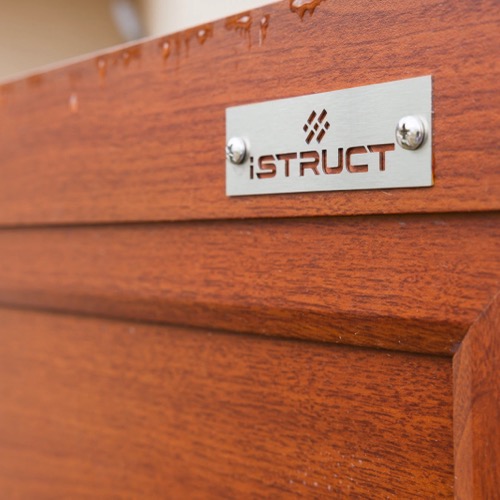 Alu Zaun - cherry wood