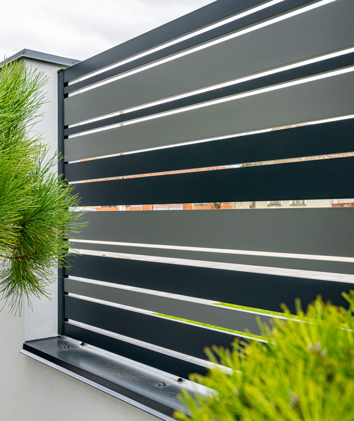 Aluminium-Zaunpaneel - RAL 7016/7005 Aluminium-Zaunpaneel - RAL 7016/7005